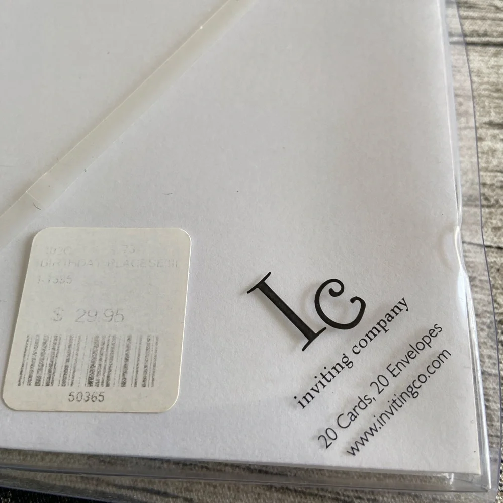 NEW in box. Box of 20 printable invitations + 20 envelopes.